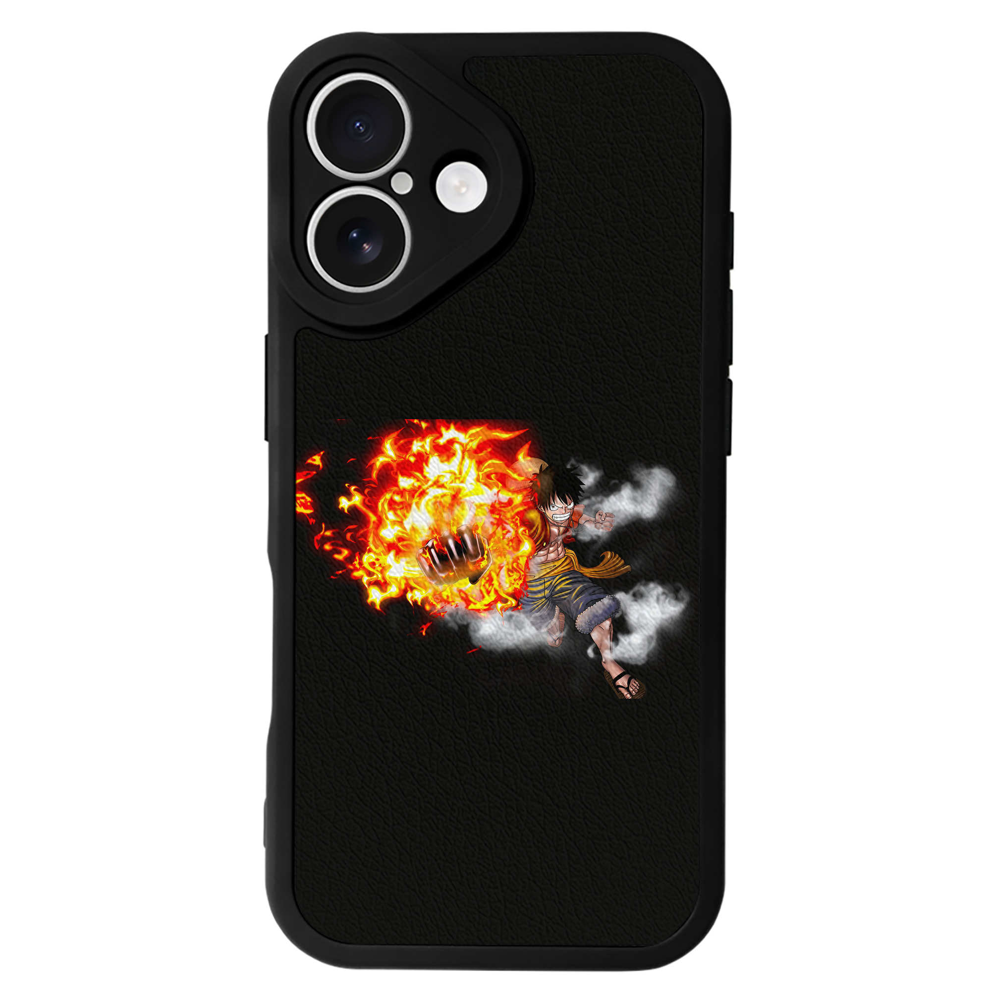 ワンピース モンキー・D・ルフィ ONE PIECE Monkey D. Luffy 【iPhone 16シリーズ対応】シリコンスマホケース（レザー調） 材質：シリコン